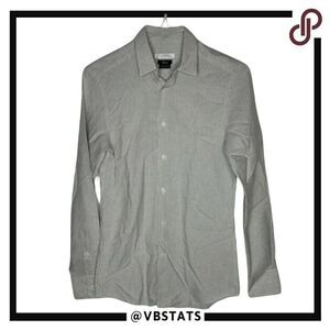 Gianni Versace Collection Size 38 Men's‎ White/Gray/Black Designer Dress Shirt